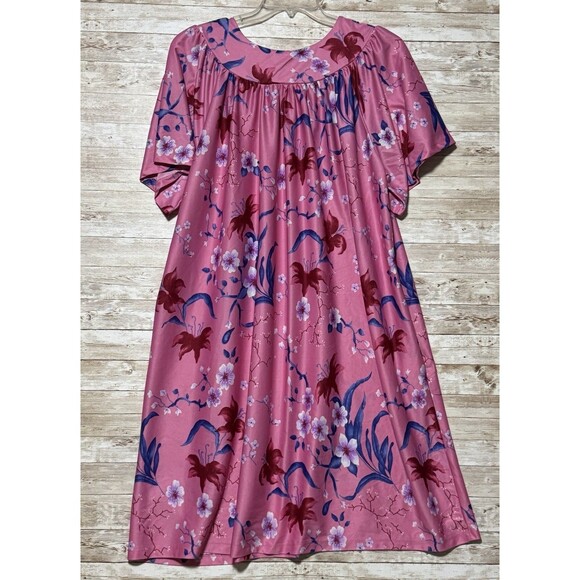 Sawyer Creek Studio Night Gown Womens Size 2XL Pink Floral House Coat Vintage - Picture 8 of 10